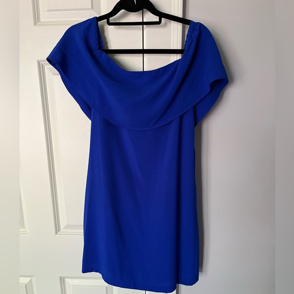 Charles Henry Off The Shoulder Royal Blue Dress in Size M Petite - Picture 2 of 4